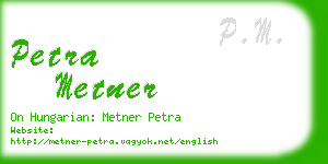 petra metner business card